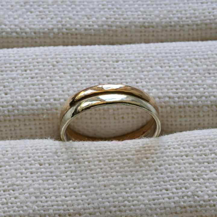 Red &amp; White Double Wedding Band
