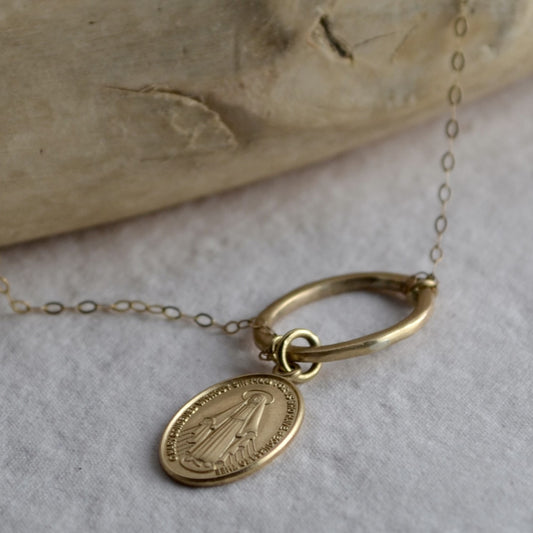 Gold Mary Magdalene Pendant