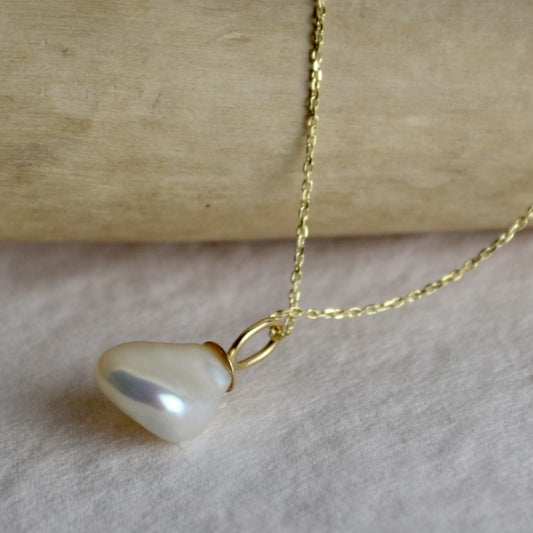 Keshi Pearl Necklace in Gold