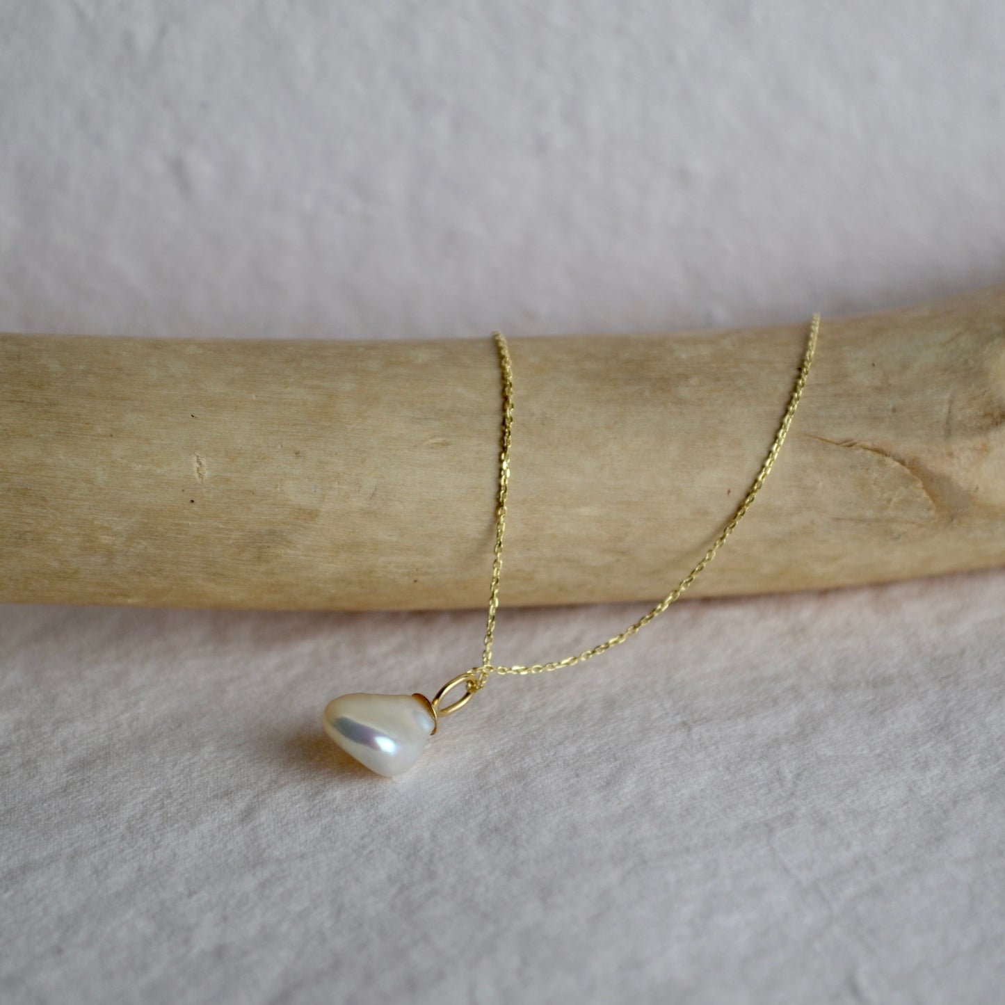 Keshi Pearl Necklace in Gold