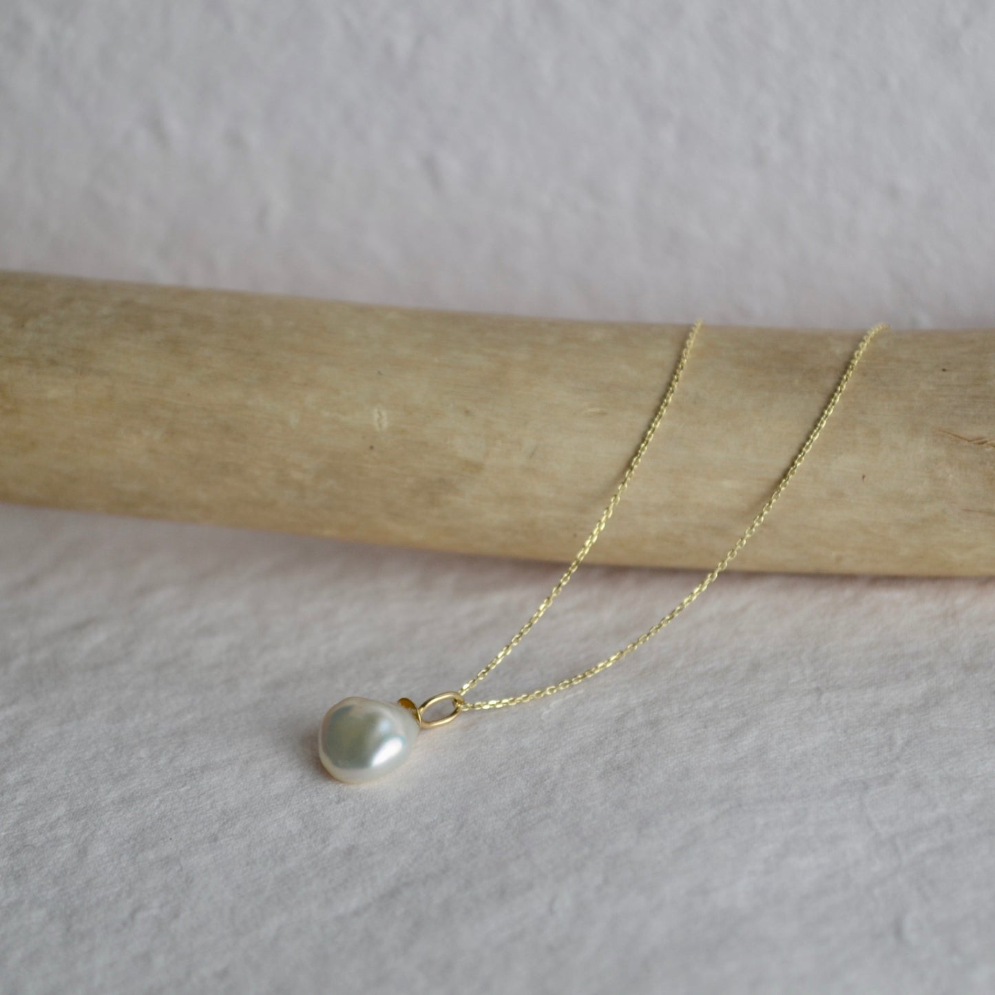 Keshi Pearl Necklace in Gold