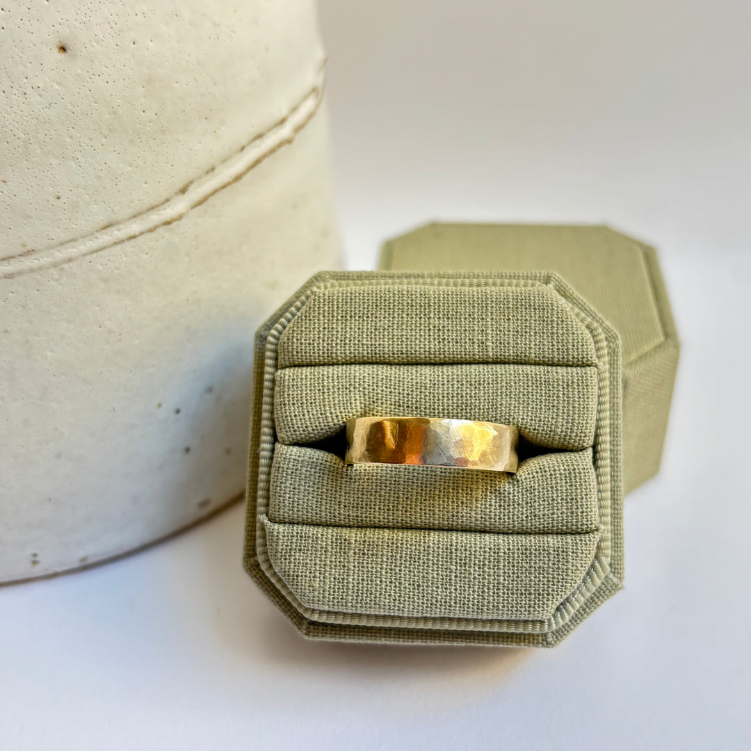 Flat Gold Wedding Band