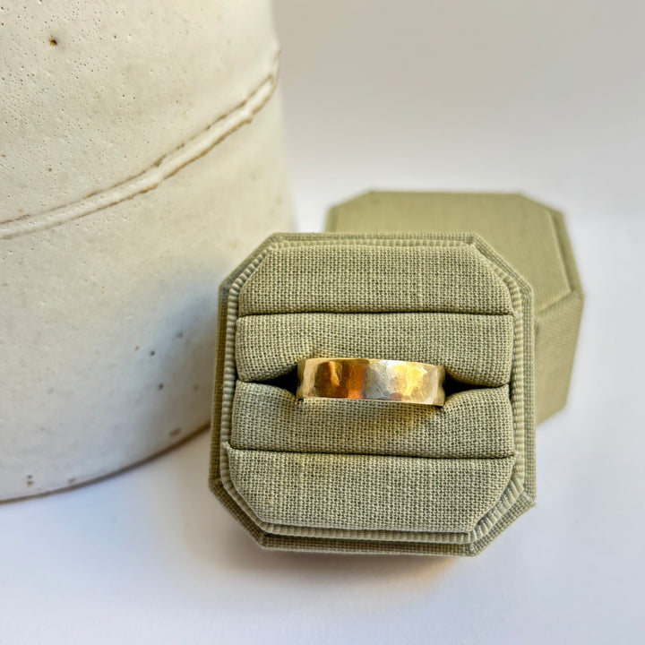 Flat Gold Wedding Band