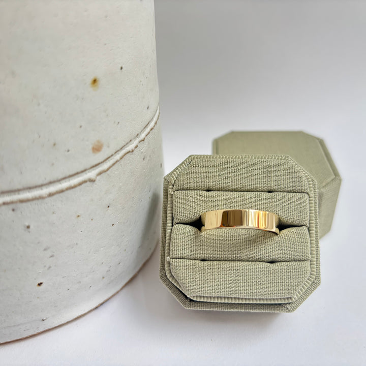 Flat Gold Wedding Band