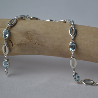 Sterling Silver Topaz Bracelet