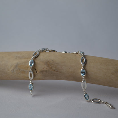 Sterling Silver Topaz Bracelet