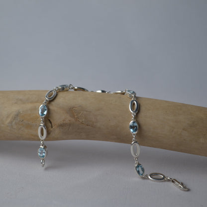 Sterling Silver Topaz Bracelet