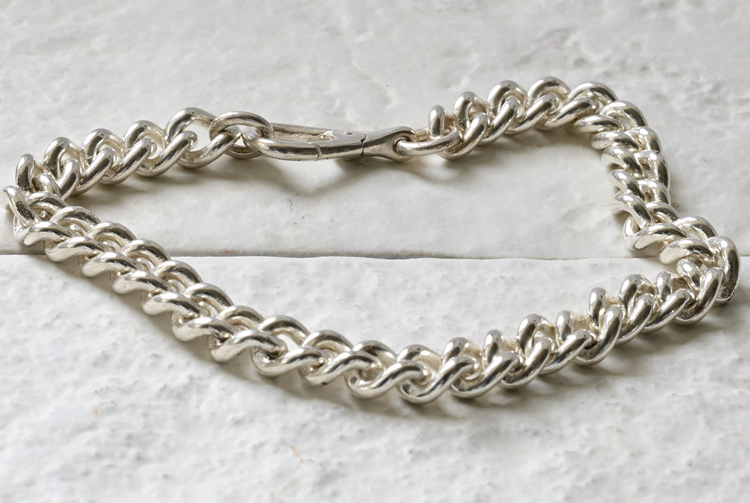 Sterling Silver Chain &amp; Lobster Catch Bracelet