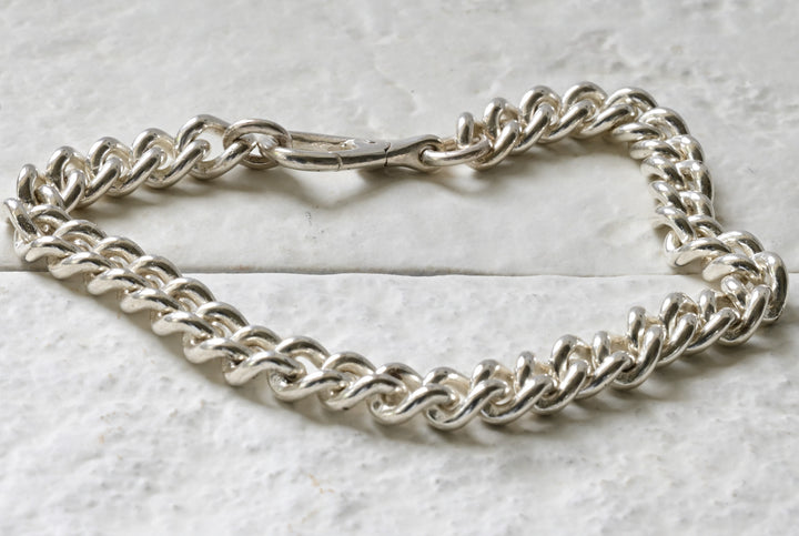 Sterling Silver Chain &amp; Lobster Catch Bracelet