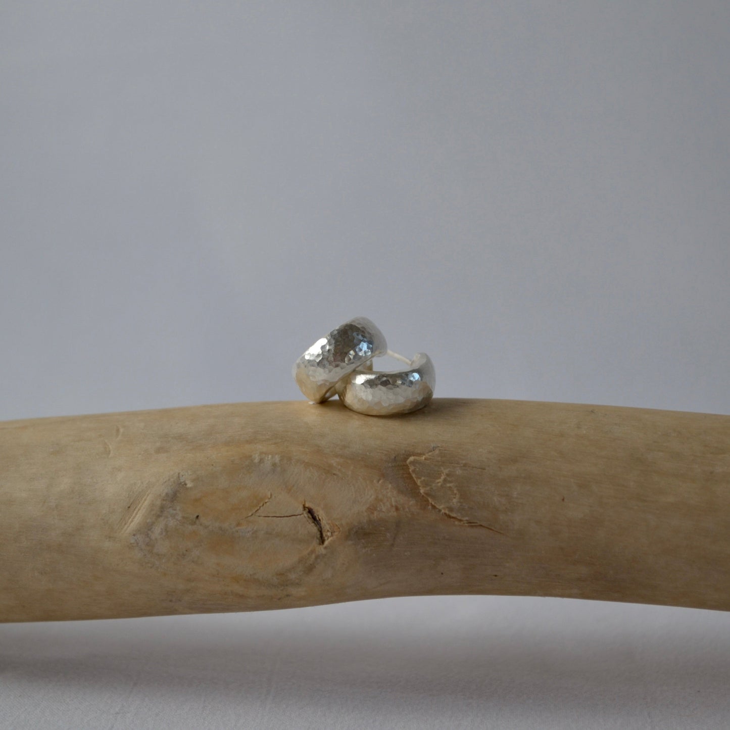 Silver Chunky Chubby Hoops