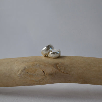 Silver Chunky Chubby Hoops