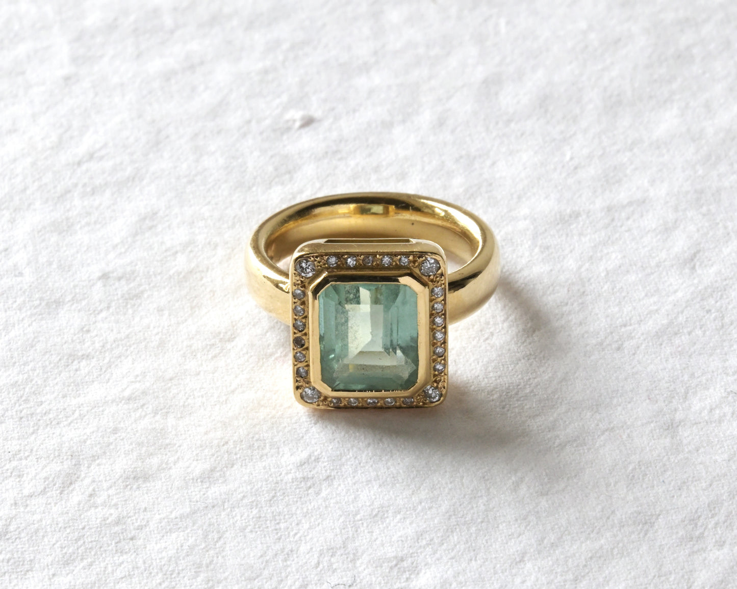 Tourmaline and Diamond Ring