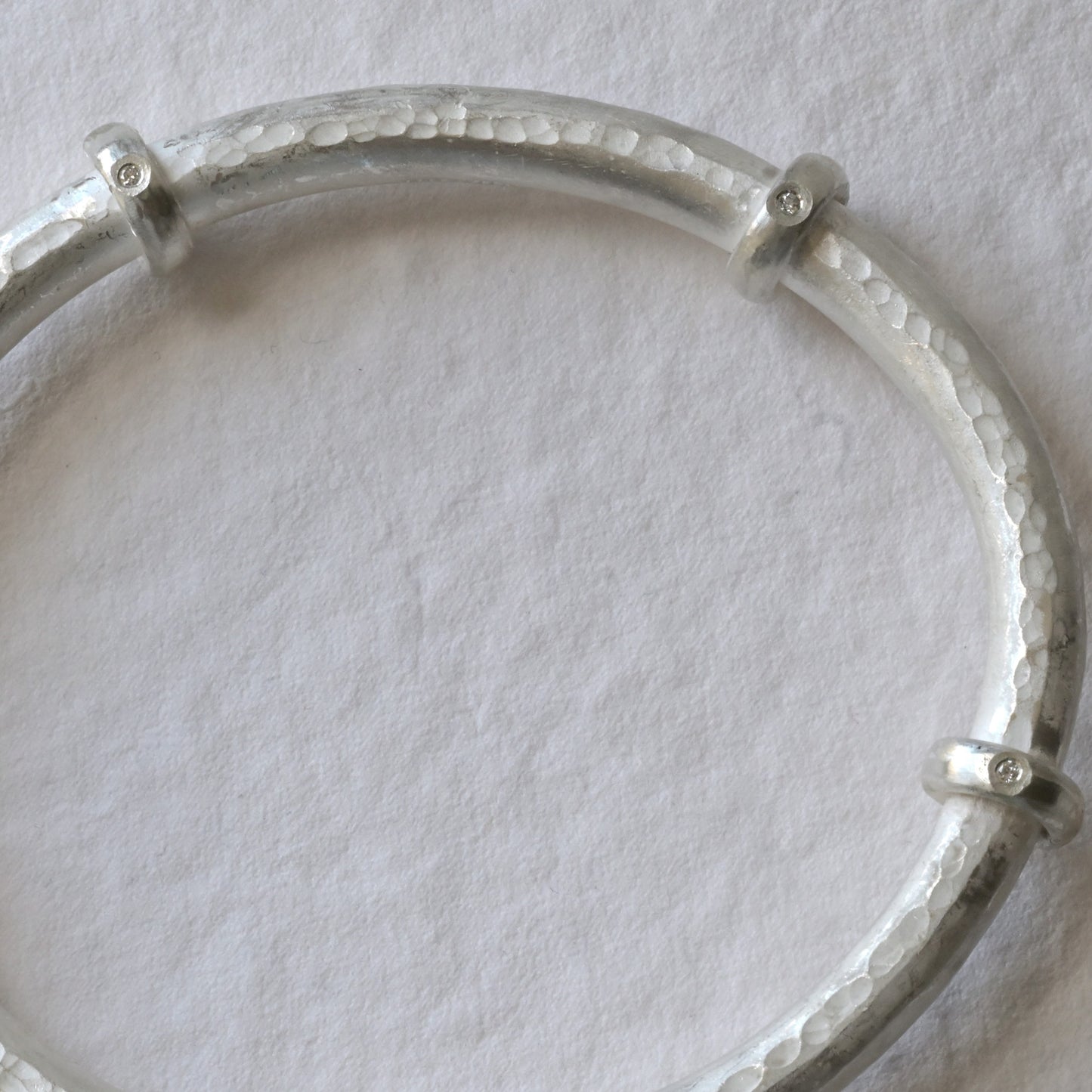 Statement Sterling Silver & Diamond Bangle