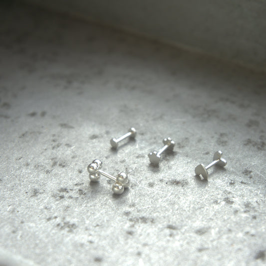 Bubble Labret Silver Studs