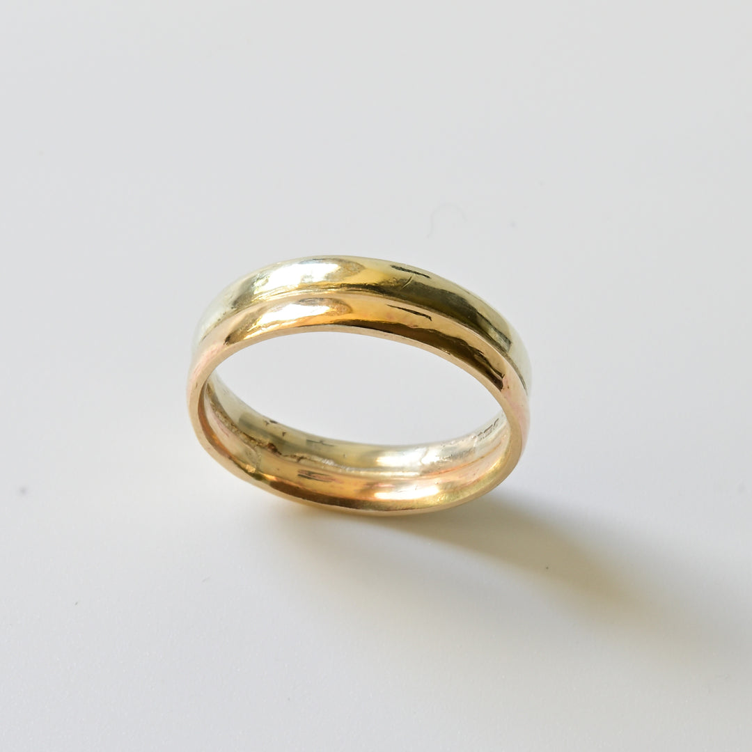 Red &amp; White Double Wedding Band