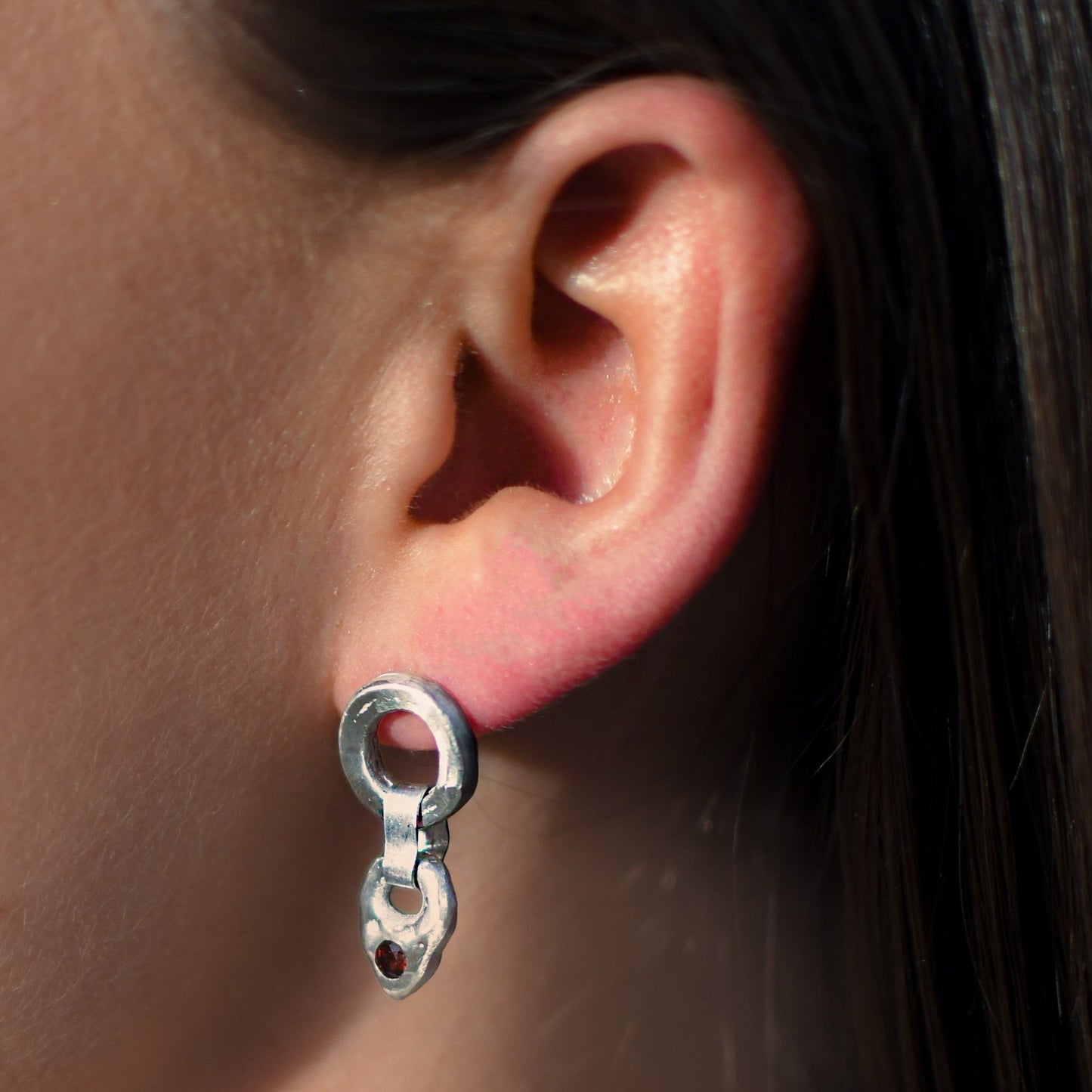 Silver Gemstone Drops