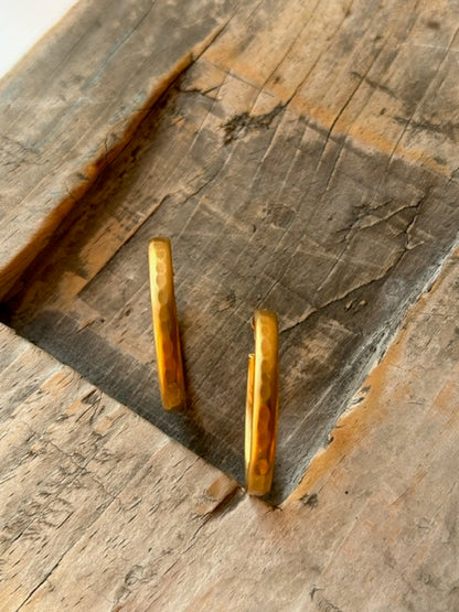 Golden Oblong Hoops