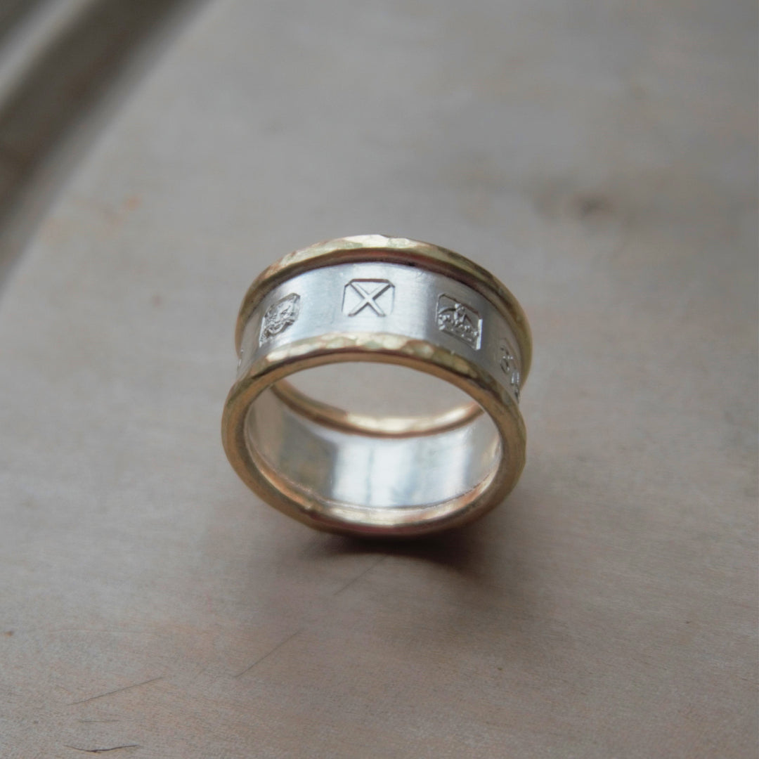 Gold and Silver Hallmark Ring