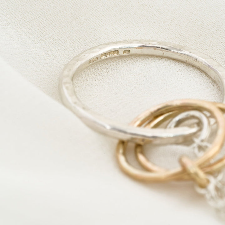 Chunky Gold &amp; Silver Circles Necklace