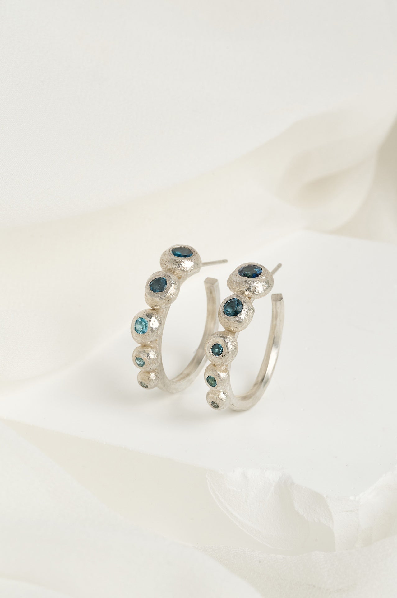 Sky Blue Topaz Hoops