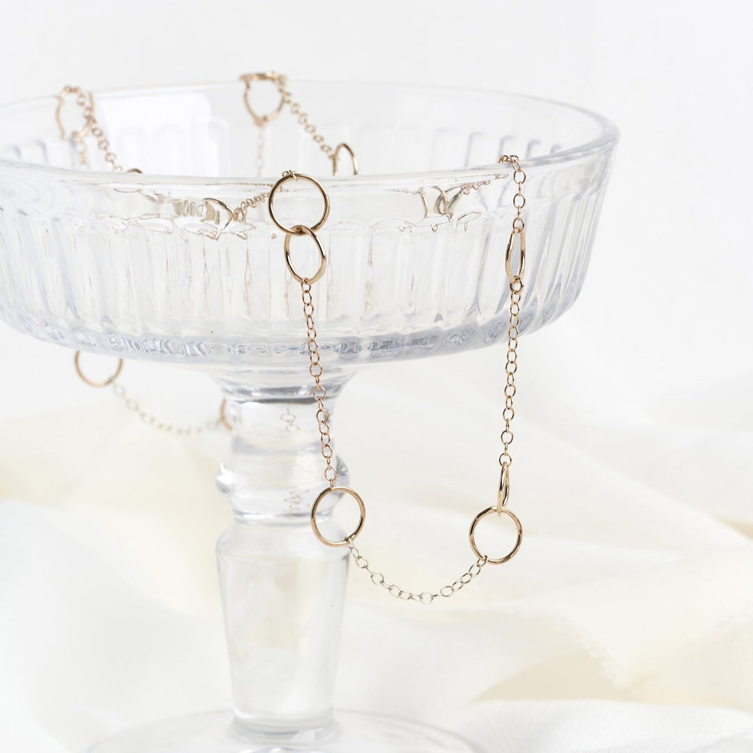Tricolour Gold Circle Chain