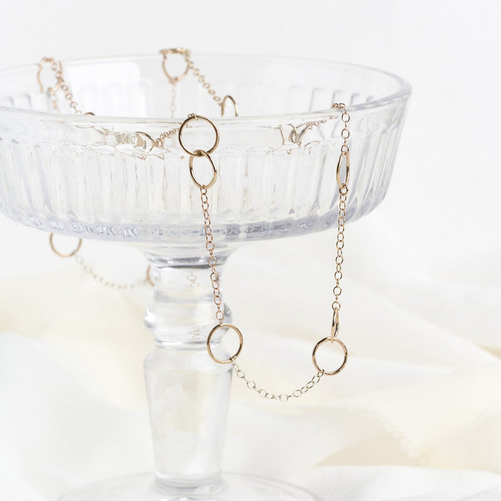 Tricolour Gold Circle Chain