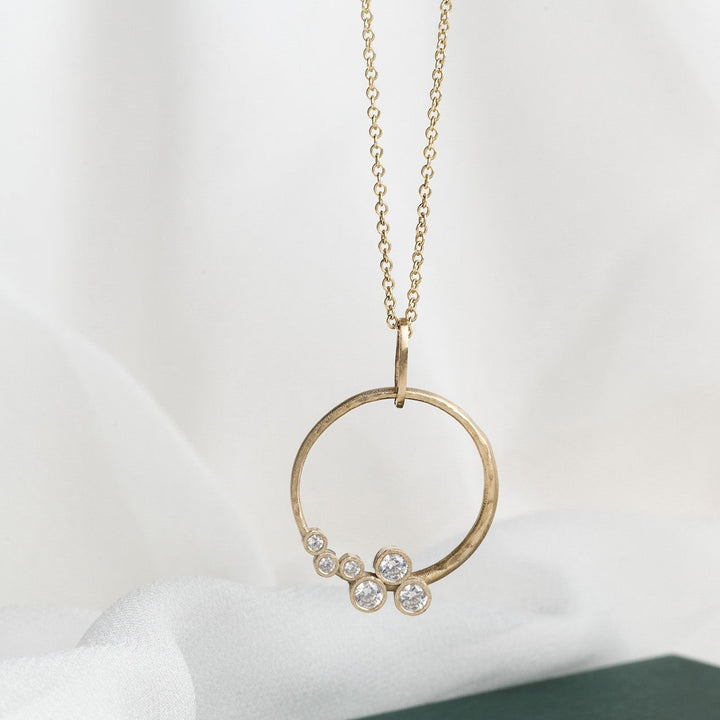 Gold Scattered Diamond Necklace