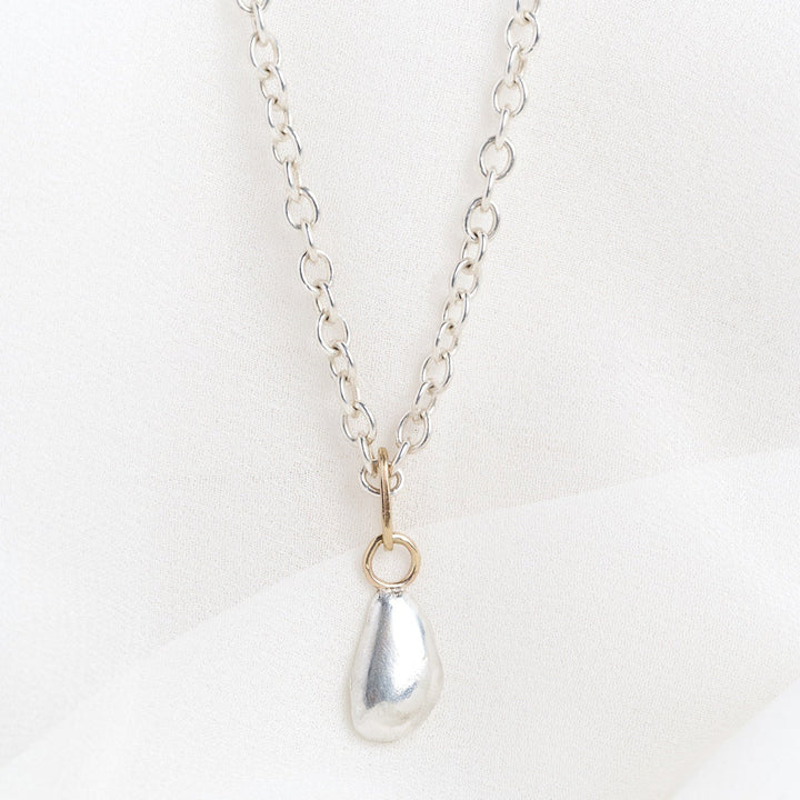 Silver &amp; Gold River Pebble Necklace
