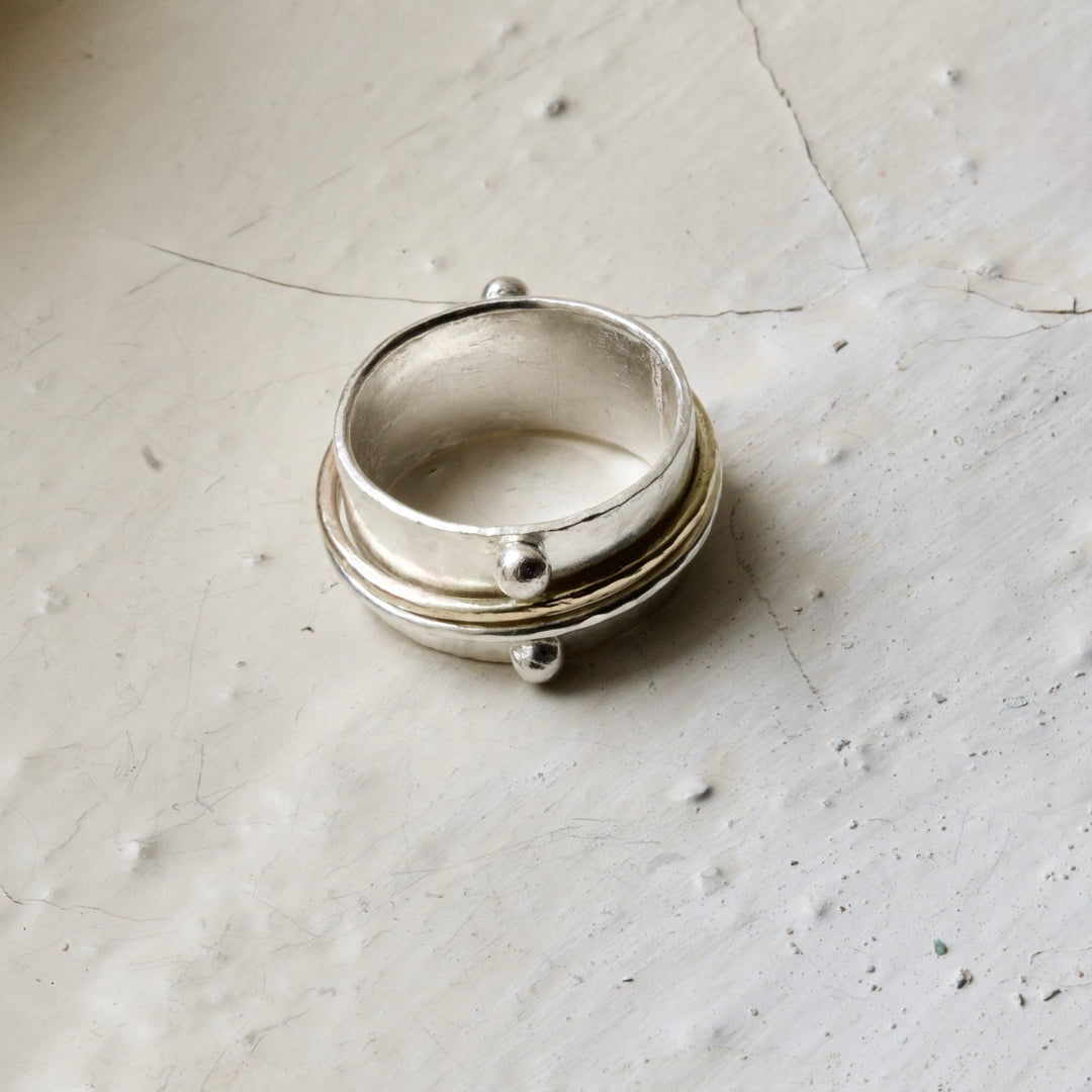 Gold &amp; Silver Spinning Ring
