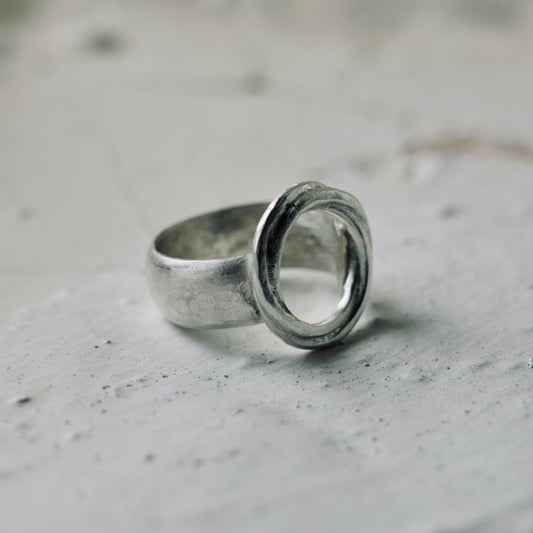 Spiral Statement Silver Ring