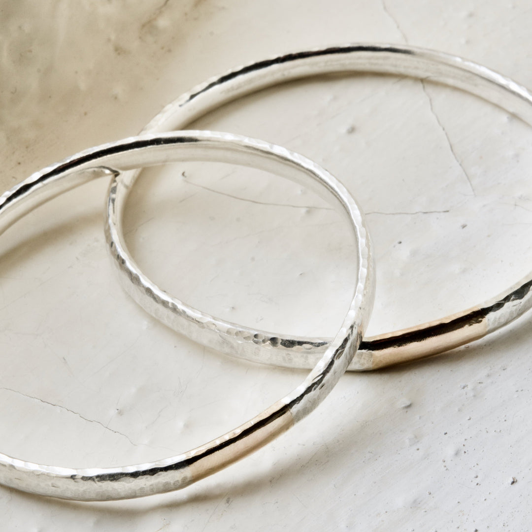 Two Toned Gold &amp; Silver Bangle
