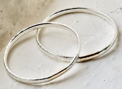 Two Toned Gold & Silver Bangle